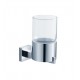 Kraus KEA-14403CH Aura 2 3/4" Wall Mount Glass Tumbler Toothbrush Holder in Chrome