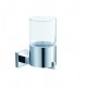 Kraus KEA-14403CH Aura 2 3/4" Wall Mount Glass Tumbler Toothbrush Holder in Chrome