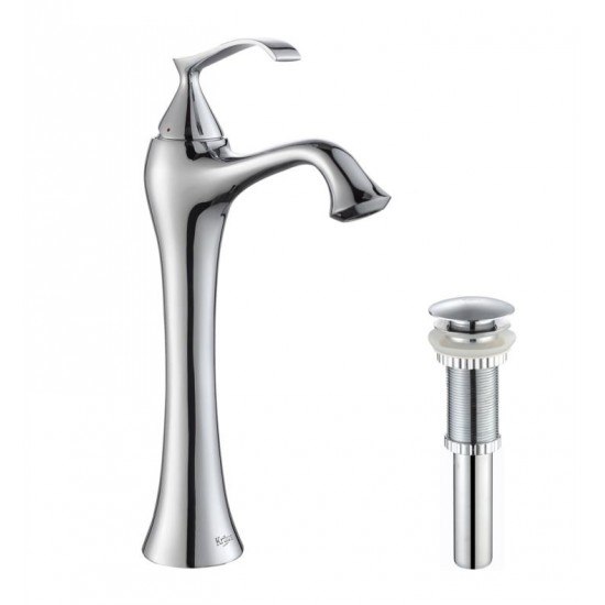 Kraus KEF-15000 Ventus Exquisite 7" 1.2 GPM Single Hole Vessel Bathroom Sink Faucet