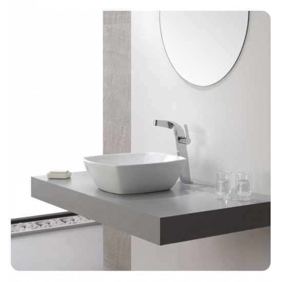 Kraus KEF-15100 Typhon Exquisite 7 1/4" 1.5 GPM Single Hole Vessel Bathroom Sink Faucet in Chrome