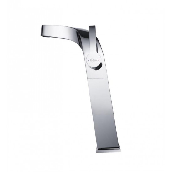 Kraus KEF-15100 Typhon Exquisite 7 1/4" 1.5 GPM Single Hole Vessel Bathroom Sink Faucet in Chrome