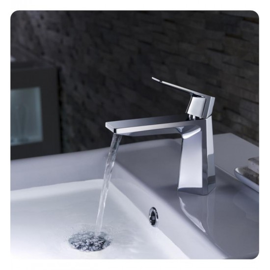 Kraus KEF-15301 Aplos Exquisite 5 3/4" Single Handle Vessel Bathroom Sink Faucet with Lift Rod Drain