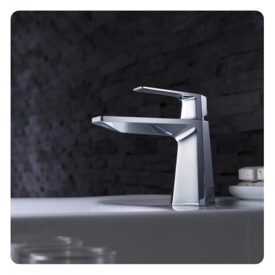 Kraus KEF-15301 Aplos Exquisite 5 3/4" Single Handle Vessel Bathroom Sink Faucet with Lift Rod Drain