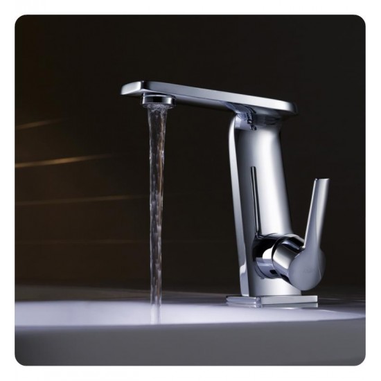 Kraus KEF-15401 Novus Exquisite 4 7/8" 1.5 GPM Single Hole Mid-Arc Bathroom Sink Faucet