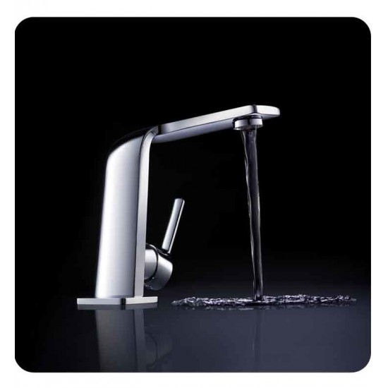 Kraus KEF-15401 Novus Exquisite 4 7/8" 1.5 GPM Single Hole Mid-Arc Bathroom Sink Faucet