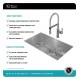 Kraus KHU100-32-1640-42CH 32" Single Bowl Undermount Stainless Steel Kitchen Sink with Flex Kitchen Faucet and Soap Dispenser