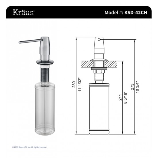 Kraus KHU100-32-1640-42CH 32" Single Bowl Undermount Stainless Steel Kitchen Sink with Flex Kitchen Faucet and Soap Dispenser