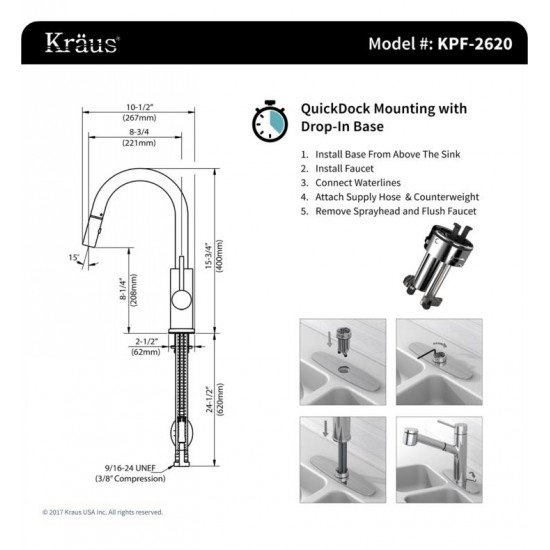 Kraus KHU322-2620-41 Pax 31 1/2" Double Bowl Undermount Stainless Steel Kitchen Sink with Pull-Down Kitchen Faucet and Soap Dispenser