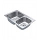 Kraus KTM32 33 1/8" Double Bowl Drop-In Stainless Steel Rectangular Kitchen Sink