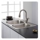 Kraus KTM32 33 1/8" Double Bowl Drop-In Stainless Steel Rectangular Kitchen Sink