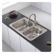 Kraus KTM32 33 1/8" Double Bowl Drop-In Stainless Steel Rectangular Kitchen Sink