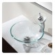 Kraus KGW-1700 7 3/4" 2.2 GPM Single Hole Vessel Glass Waterfall Bathroom Sink Faucet with Glass Disk