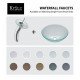 Kraus KGW-1700 7 3/4" 2.2 GPM Single Hole Vessel Glass Waterfall Bathroom Sink Faucet with Glass Disk