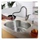 Kraus KBU10 23 3/8" Single Bowl Undermount Stainless Steel Arch Kitchen Sink Kit