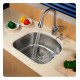 Kraus KBU10 23 3/8" Single Bowl Undermount Stainless Steel Arch Kitchen Sink Kit