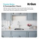 Kraus KBU10 23 3/8" Single Bowl Undermount Stainless Steel Arch Kitchen Sink Kit