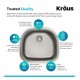 Kraus KBU10 23 3/8" Single Bowl Undermount Stainless Steel Arch Kitchen Sink Kit