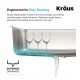 Kraus KBU10 23 3/8" Single Bowl Undermount Stainless Steel Arch Kitchen Sink Kit