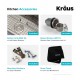 Kraus KBU10 23 3/8" Single Bowl Undermount Stainless Steel Arch Kitchen Sink Kit