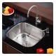 Kraus KBU11-KPF2160-SD20 20 3/4" Single Bowl Undermount Stainless Steel Kitchen Sink with Bar Faucet and Soap Dispenser