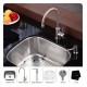 Kraus KBU11-KPF2160-SD20 20 3/4" Single Bowl Undermount Stainless Steel Kitchen Sink with Bar Faucet and Soap Dispenser