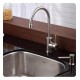 Kraus KBU11-KPF2160-SD20 20 3/4" Single Bowl Undermount Stainless Steel Kitchen Sink with Bar Faucet and Soap Dispenser