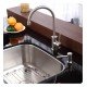 Kraus KBU12-KPF2160-SD20 23 1/2" Single Bowl Undermount Stainless Steel Kitchen Sink with Bar Faucet and Soap Dispenser