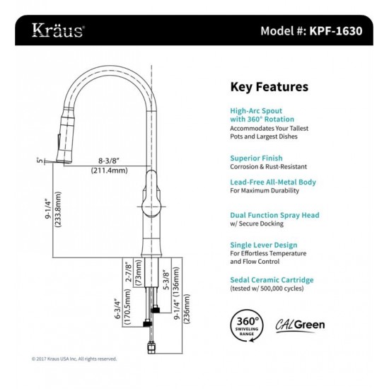 Kraus KBU14E-1630-42 Outlast MicroShield 31 1/2" Single Bowl Undermount Stainless Steel Kitchen Sink with Pull-Down Kitchen Faucet and Soap Dispenser