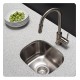 Kraus KBU17 15 1/8" Single Bowl Undermount Stainless Steel Rectangular Bar Kitchen Sink