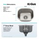 Kraus KBU17 15 1/8" Single Bowl Undermount Stainless Steel Rectangular Bar Kitchen Sink