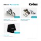 Kraus KBU17 15 1/8" Single Bowl Undermount Stainless Steel Rectangular Bar Kitchen Sink