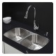 Kraus KBU22-KPF1621-KSD30 32 1/4" Double Bowl Undermount Stainless Steel Kitchen Sink with High Arch Pull Down Kitchen Faucet and Soap Dispenser