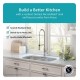 Kraus KBU22E-1650-42 Outlast MicroShield 32 1/4" Double Bowl Undermount Stainless Steel Kitchen Sink with Pre-Rinse Kitchen Faucet and Soap Dispenser