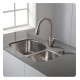 Kraus KBU23 32 3/8" Double Bowl Undermount Stainless Steel Rectangular Kitchen Sink