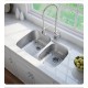 Kraus KBU23 32 3/8" Double Bowl Undermount Stainless Steel Rectangular Kitchen Sink