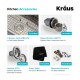 Kraus KBU23 32 3/8" Double Bowl Undermount Stainless Steel Rectangular Kitchen Sink