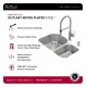 Kraus KBU23E Outlast MicroShield 32 3/8" Double Bowl Undermount Stainless Steel Rectangular Kitchen Sink