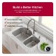 Kraus KBU23E Outlast MicroShield 32 3/8" Double Bowl Undermount Stainless Steel Rectangular Kitchen Sink