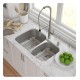 Kraus KBU26 30 3/4" Double Bowl Undermount Stainless Steel Rectangular Kitchen Sink