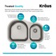 Kraus KBU26 30 3/4" Double Bowl Undermount Stainless Steel Rectangular Kitchen Sink