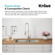 Kraus KBU27 34 3/8" Double Bowl Undermount Stainless Steel Rectangular Kitchen Sink