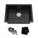 Kraus KGD-410B 24" Single Bowl Drop-In/Undermount Granite Composite Rectangular Kitchen Sink