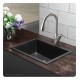 Kraus KGD-410B 24" Single Bowl Drop-In/Undermount Granite Composite Rectangular Kitchen Sink