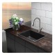 Kraus KGD-410B 24" Single Bowl Drop-In/Undermount Granite Composite Rectangular Kitchen Sink