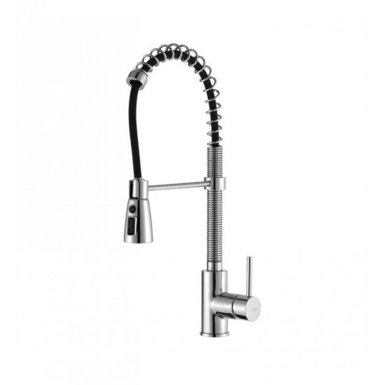 Kraus KHF200-36-KPF1612-KSD30 35 7/8" Single Bowl Farmhouse Stainless Steel Kitchen Sink with Commercial Style Kitchen Faucet and Soap Dispenser
