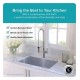 Kraus KBU22-KPF1621-KSD30 32 1/4" Double Bowl Undermount Stainless Steel Kitchen Sink with High Arch Pull Down Kitchen Faucet and Soap Dispenser