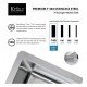 Kraus KHU100-30-KPF1612-KSD30 30" Single Bowl Undermount Stainless Steel Kitchen Sink with Commercial Style Kitchen Faucet and Soap Dispenser