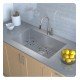 Kraus KHU100-32-2720-42SS 32" Single Bowl Undermount Stainless Steel Kitchen Sink with Pull-Down Kitchen Faucet and Soap Dispenser
