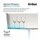 Kraus KHU23 Pax 22 1/2" Single Bowl Undermount Stainless Steel Rectangular Kitchen Sink