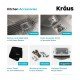 Kraus KHU23 Pax 22 1/2" Single Bowl Undermount Stainless Steel Rectangular Kitchen Sink